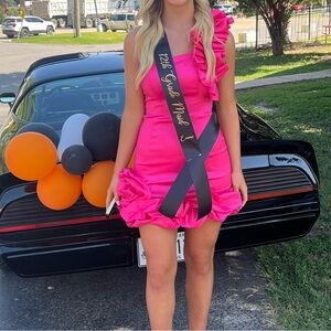 Hot pink cocktail dress